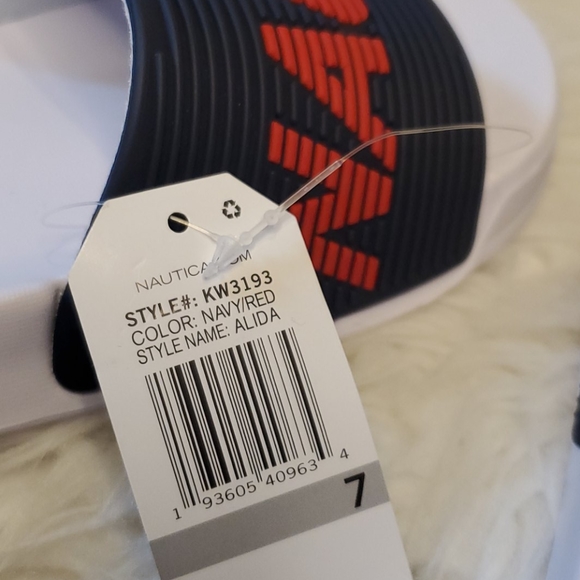 Nautica Alida Men/Women Slides Navy/Red Size 7 - Picture 6 of 7